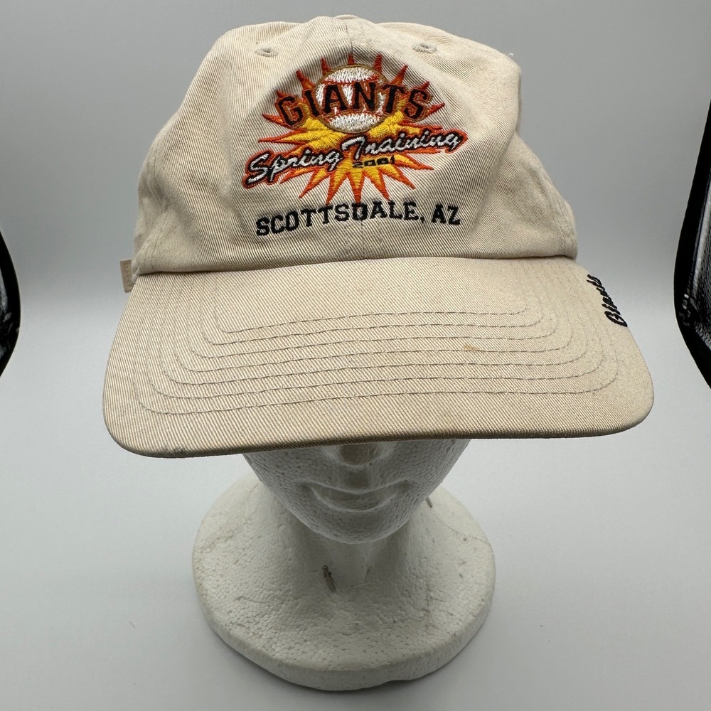 Twins Enterprise SF Giants Hat Spring Training 2001 Scottsdale AZ Mens OSFA  Tan